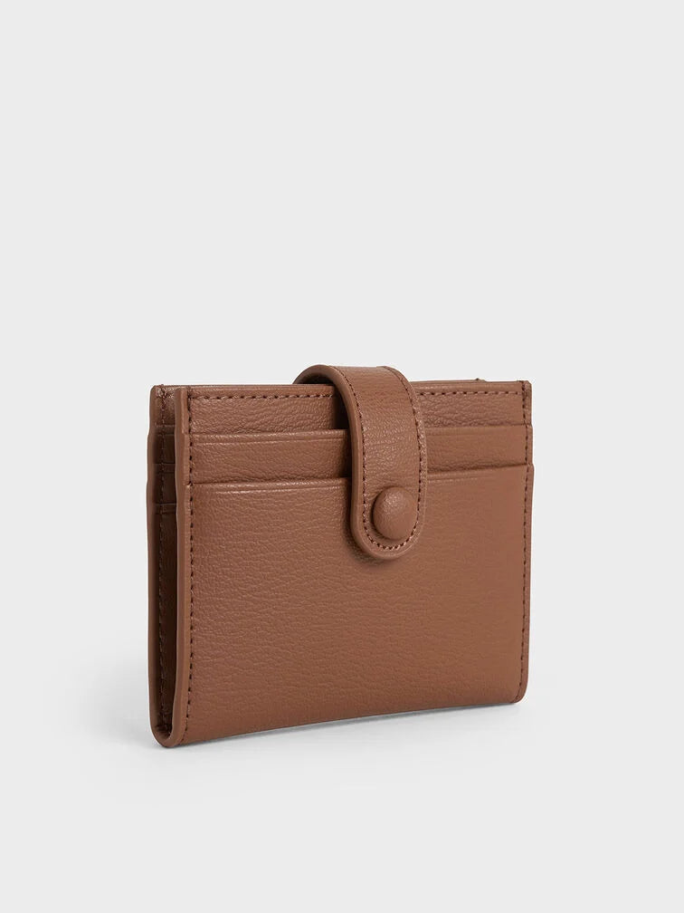 Bliss Snap Button Card Holder - Chocolate