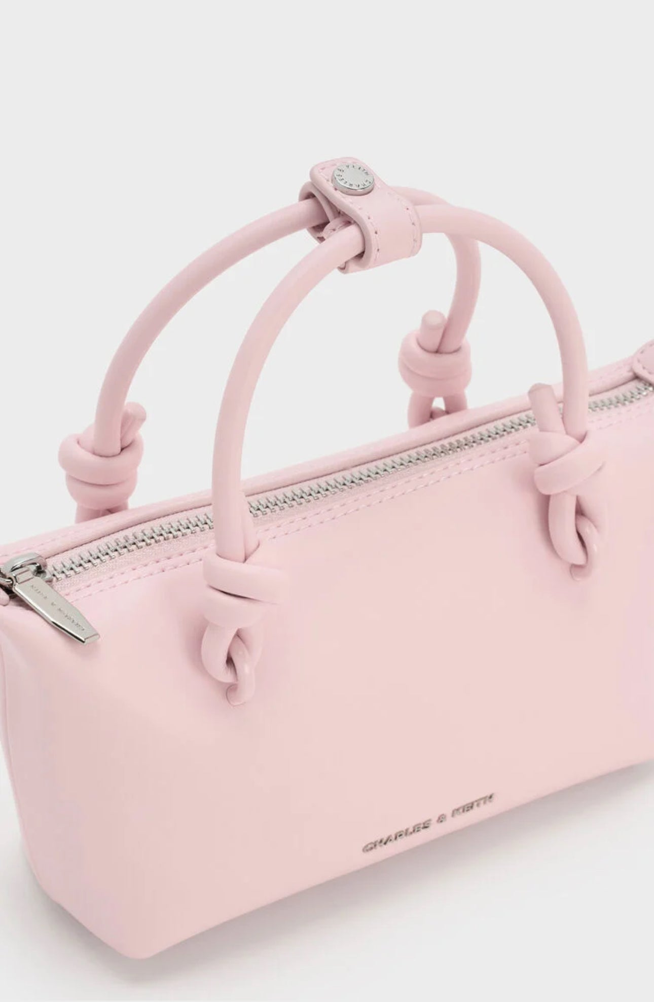 Sammie Knotted-Handle Tote Bag - Cotton Candy Pink