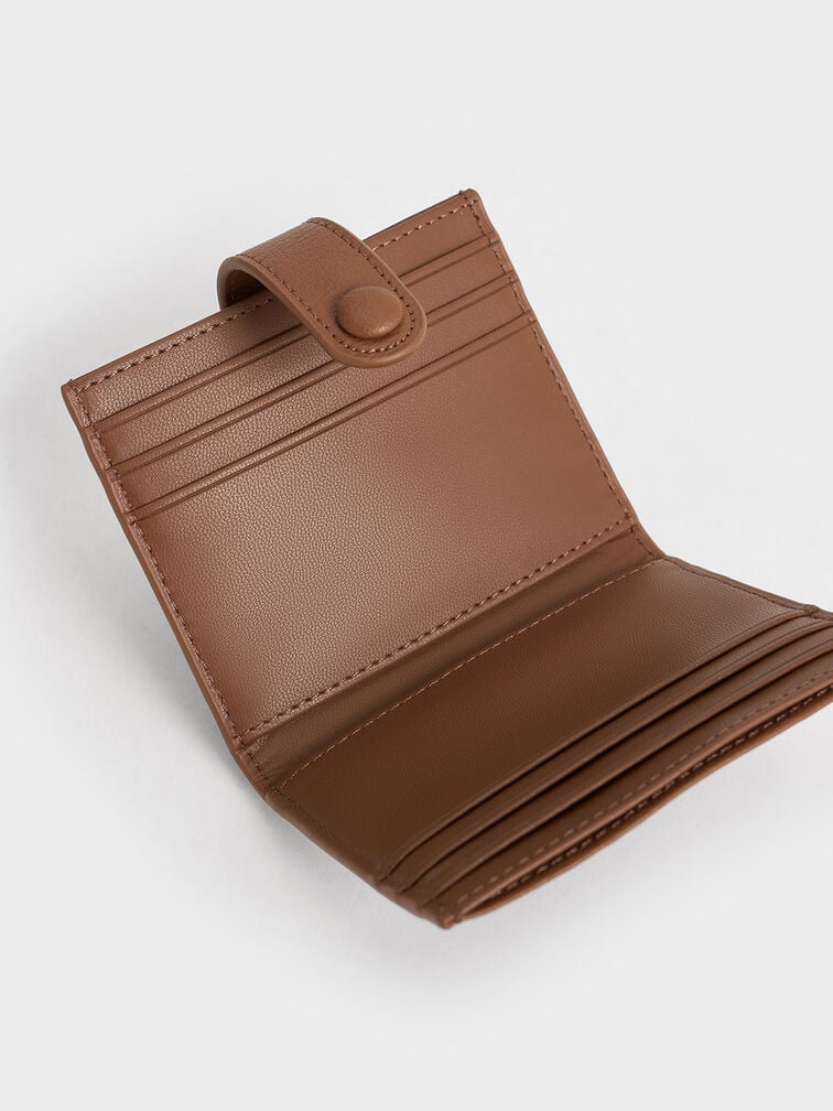 Bliss Snap Button Card Holder - Chocolate