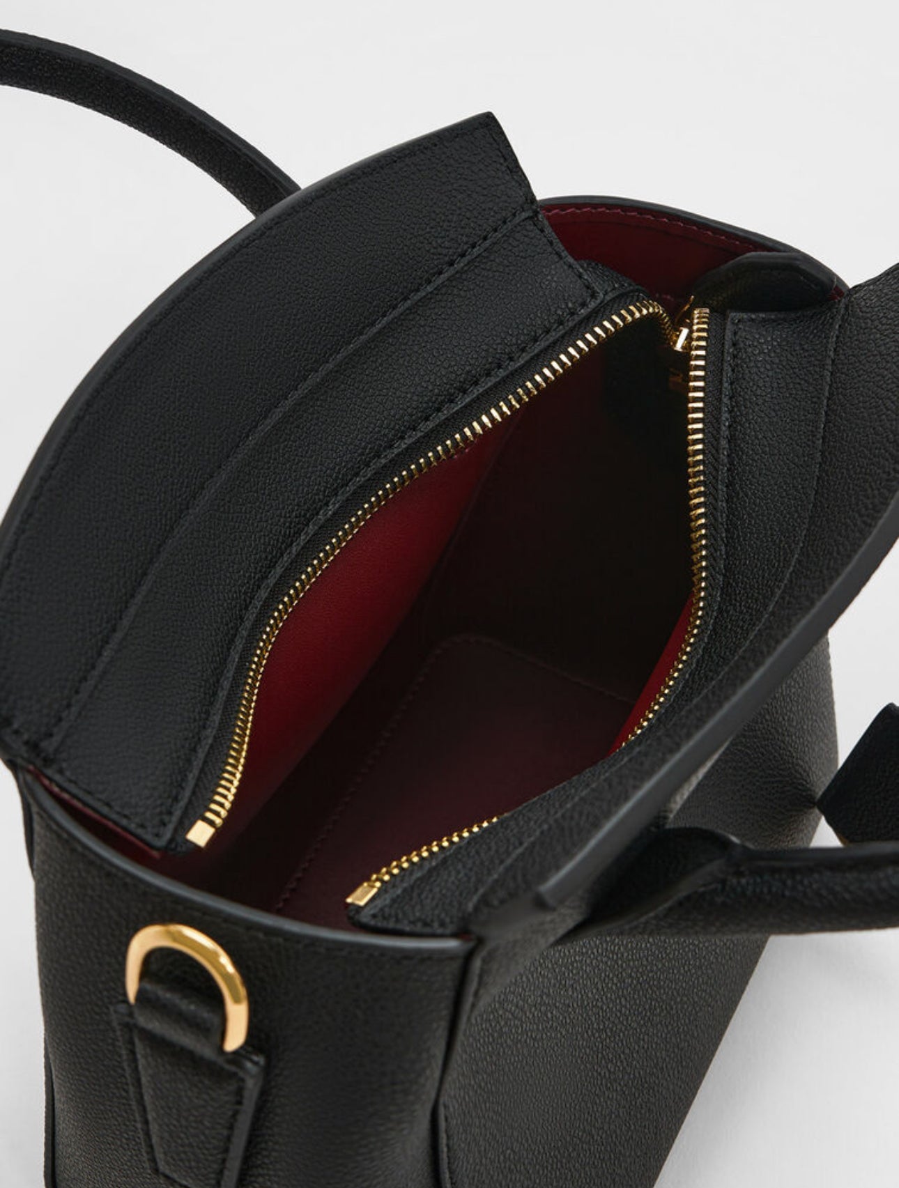 Harper Structured Top Handle Bag - Black