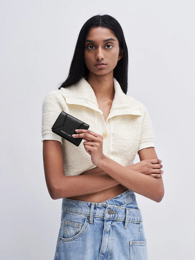 Nasrin Geometric Wallet - Noir