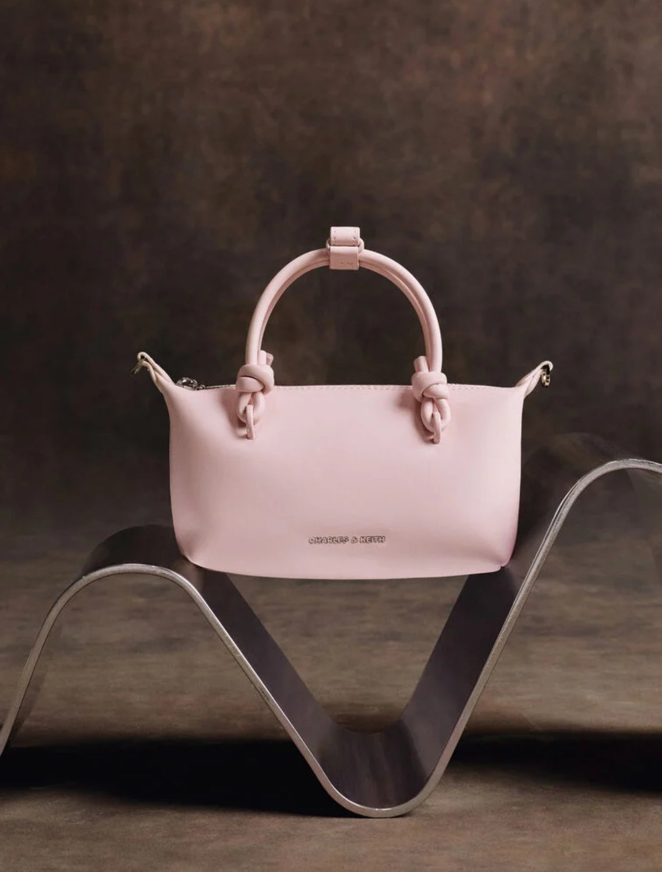 Sammie Knotted-Handle Tote Bag - Cotton Candy Pink