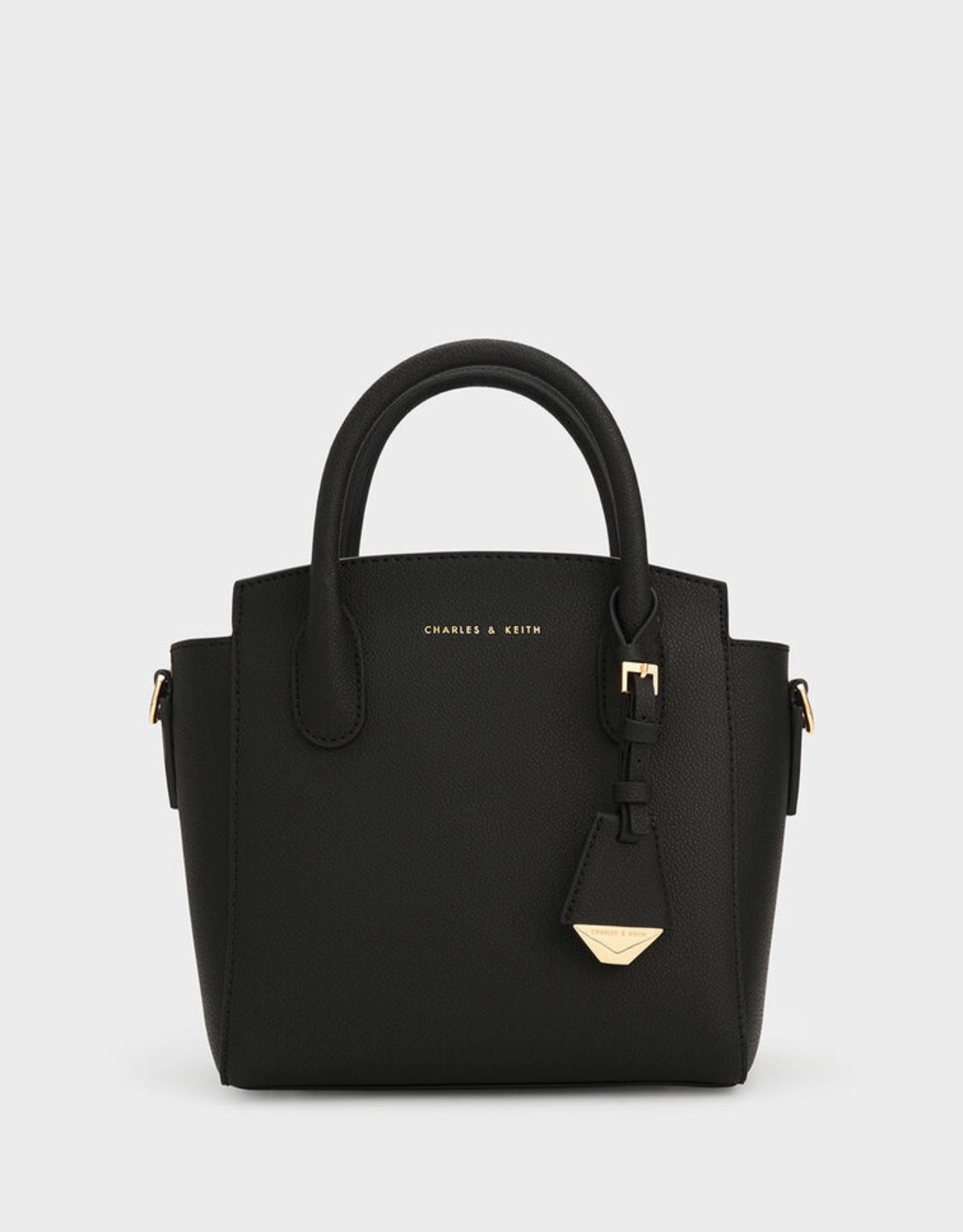 Harper Structured Top Handle Bag - Black