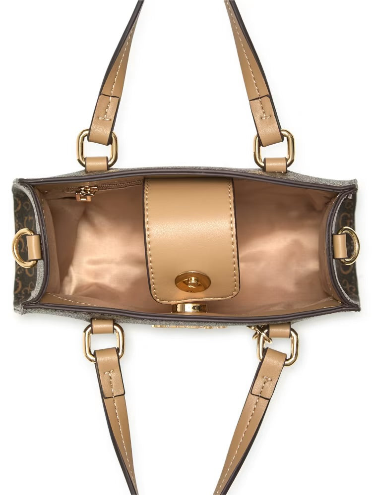 Earlene Logo Mini Satchel- Brown