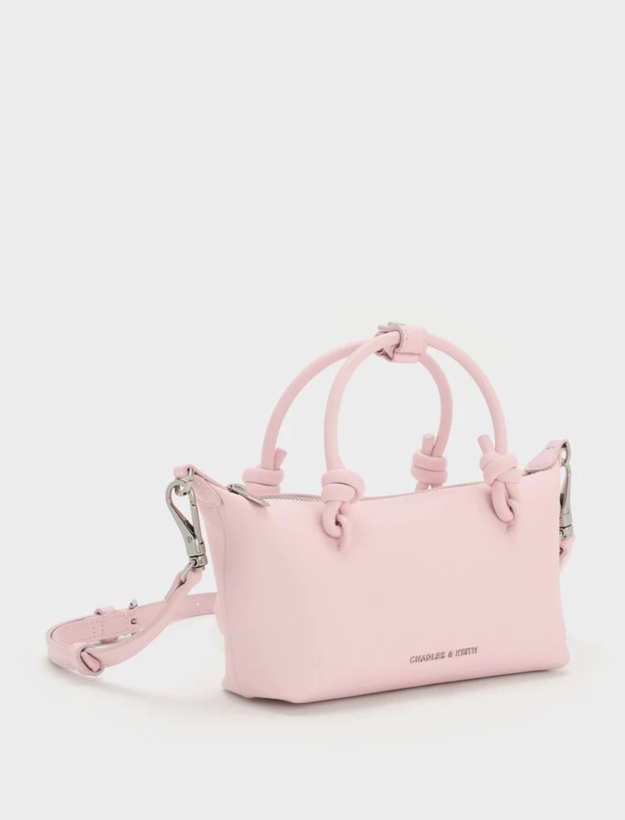 Sammie Knotted-Handle Tote Bag - Cotton Candy Pink