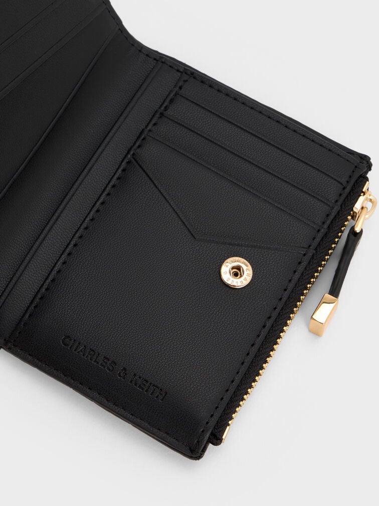 Duo Quilted Small Wallet - Black