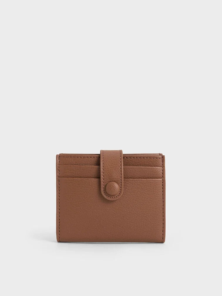 Bliss Snap Button Card Holder - Chocolate