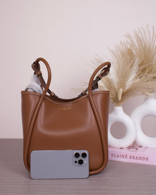 Mini Lyla Tubular Tote Bag - Chocolate