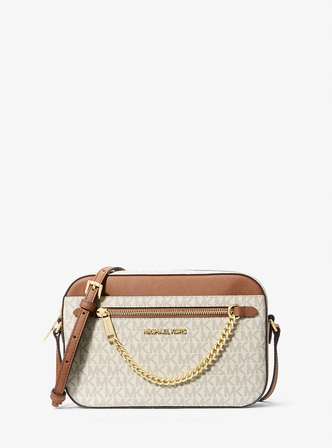 Jet Set Large Logo Crossbody Bag - VANILLA