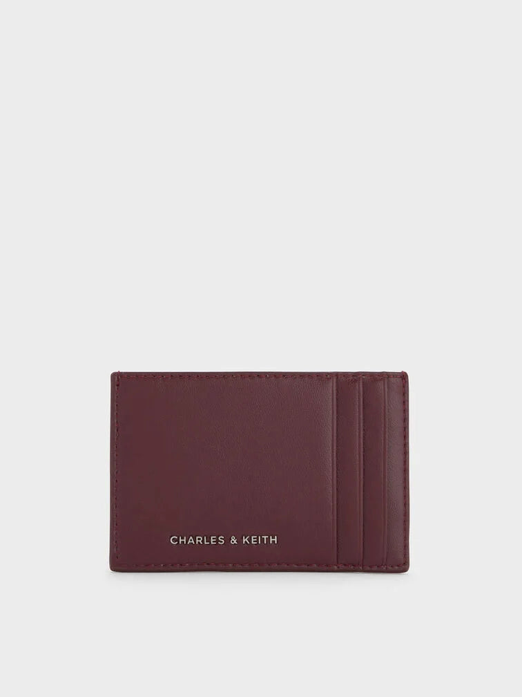 Ivette Woven Card Holder - Wineberry Red