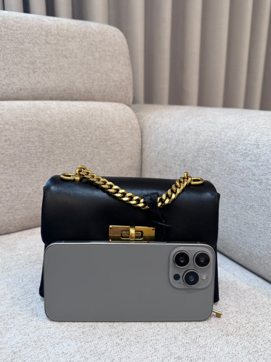 Mini Kerry Chain-Handle Crossbody Bag - Black