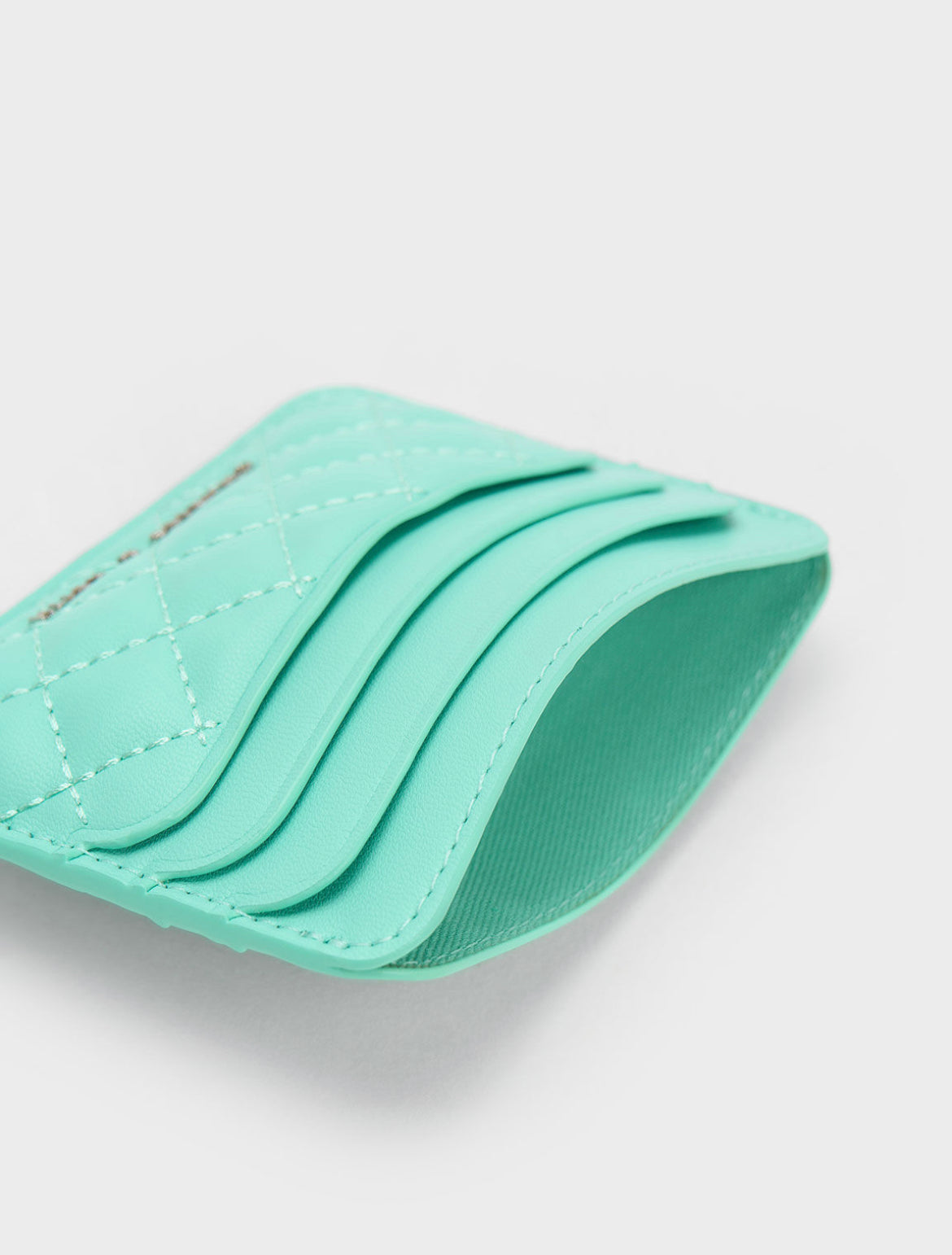 Cleo Quilted Card Holder - Mint Green