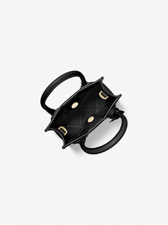 Mercer Extra-Small Pebbled Leather Crossbody Bag- BLACK