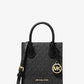Mercer Extra-Small Logo and Leather Crossbody Bag- BLACK