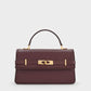 Arlet Belted Top Handle Bag - Wineberry Red