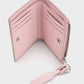 Ivette Woven Top-Zip Small Wallet - Cotton Candy Pink