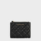 Duo Quilted Small Wallet - Black