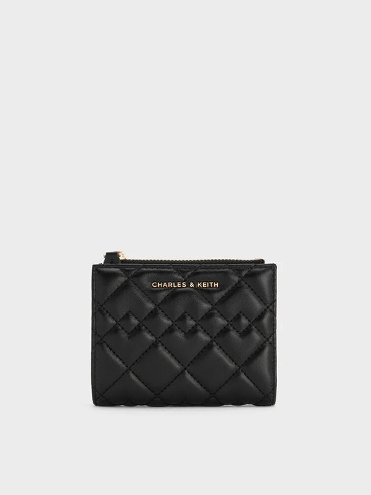 Duo Quilted Small Wallet - Black