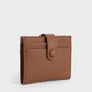 Bliss Snap Button Card Holder - Chocolate