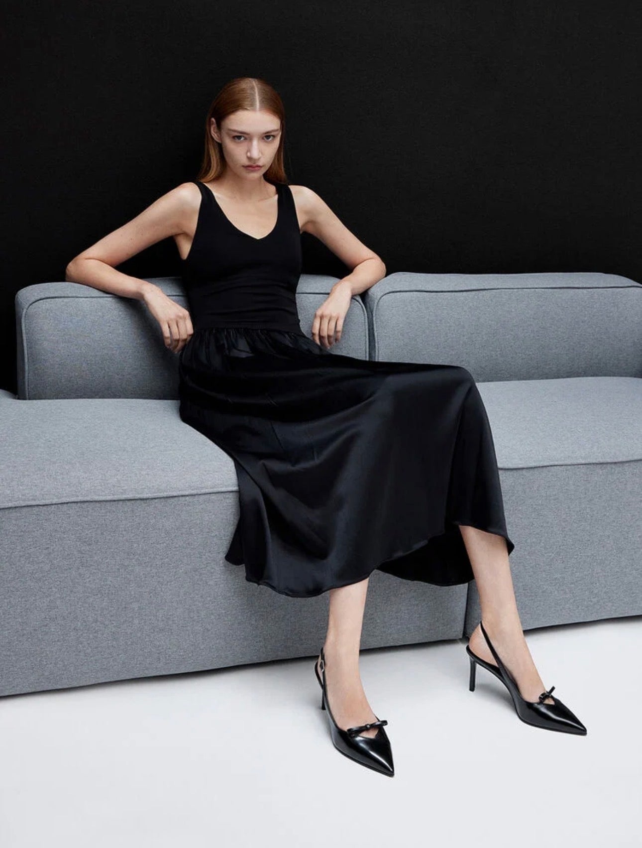 Bow Slingback Pumps - Black Box