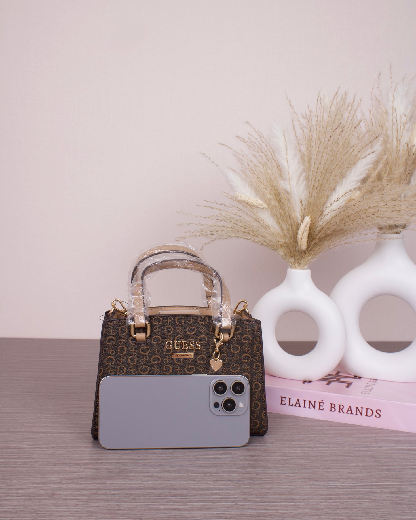 Earlene Logo Mini Satchel- Brown