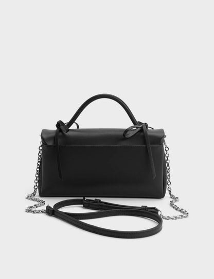 Hazel Bow Wallet On Chain - Noir