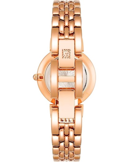 Women's Premium Crystal Accented Bracelet Watch Rose Gold/Blue