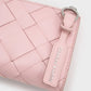 Ivette Woven Top-Zip Small Wallet - Cotton Candy Pink