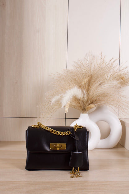 Mini Kerry Chain-Handle Crossbody Bag - Black