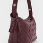 Ivette Woven Shoulder Bag - Wineberry Red