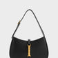 Cesia Metallic Accent Shoulder Bag - Black