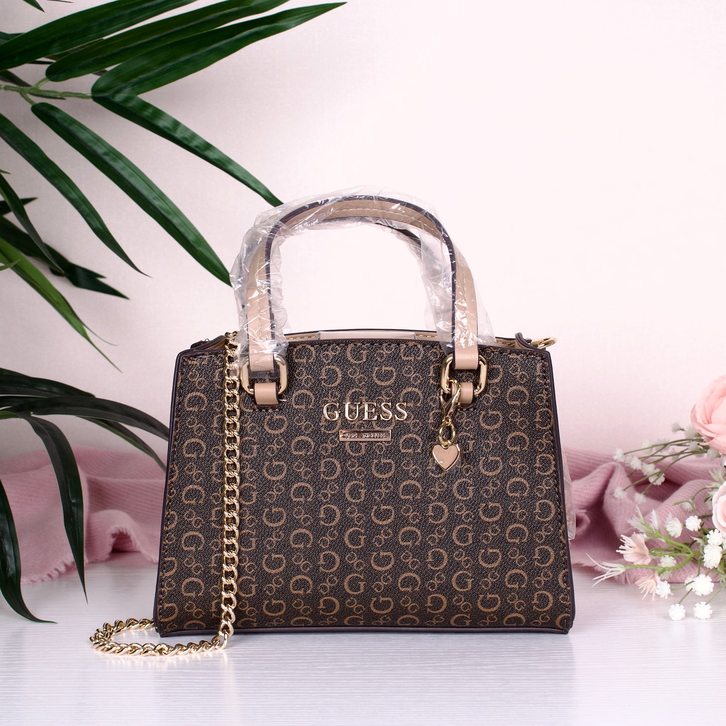 Earlene Logo Mini Satchel- Brown