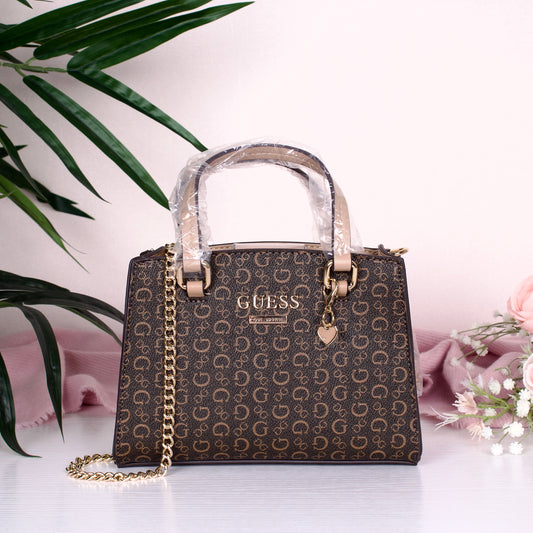 Earlene Logo Mini Satchel- Brown