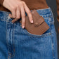 Bliss Snap Button Card Holder - Chocolate