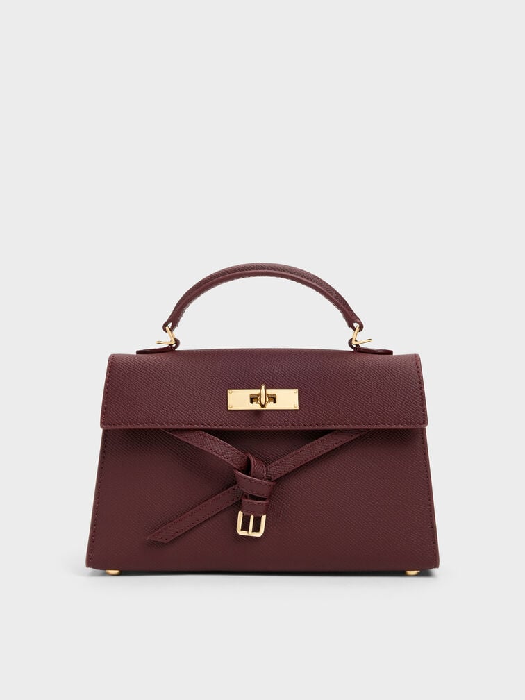 Tricha Knotted-Belt Top Handle Bag