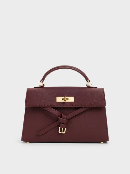 Tricha Knotted-Belt Top Handle Bag