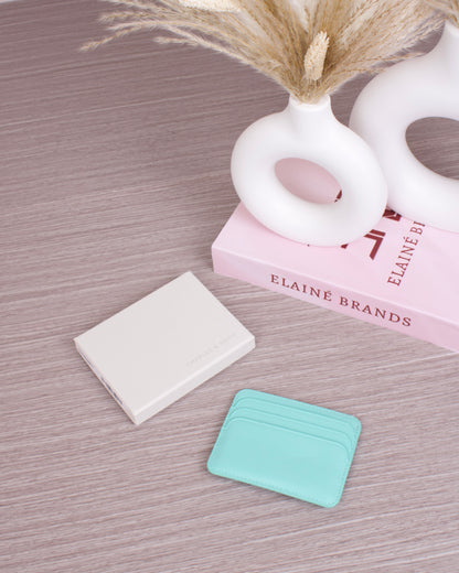 Cleo Quilted Card Holder - Mint Green