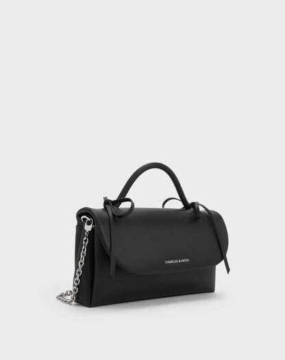 Hazel Bow Wallet On Chain - Noir