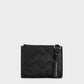 Ivette Woven Top-Zip Small Wallet - Noir