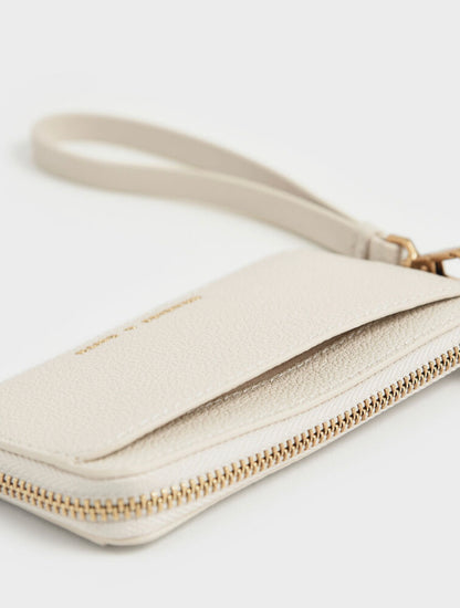 Multi-Slot Wristlet Card Holder - Cream