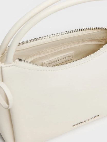 Hazel Bow Top Handle Bag - Cream