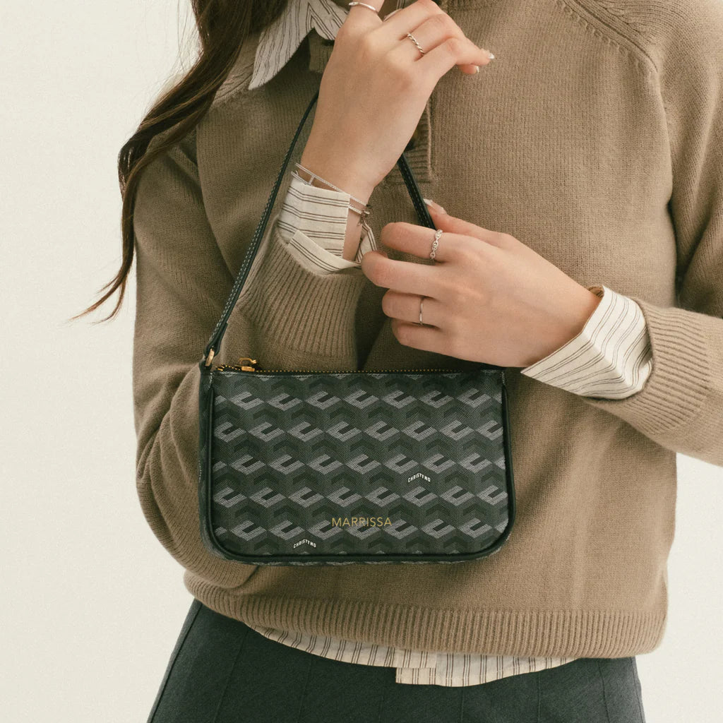 MILO MONOGRAM POUCH- Black