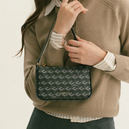MILO MONOGRAM POUCH- Black