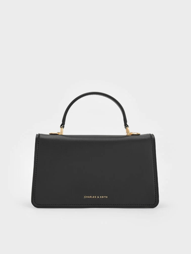 Arlet Belted Top Handle Bag - Black