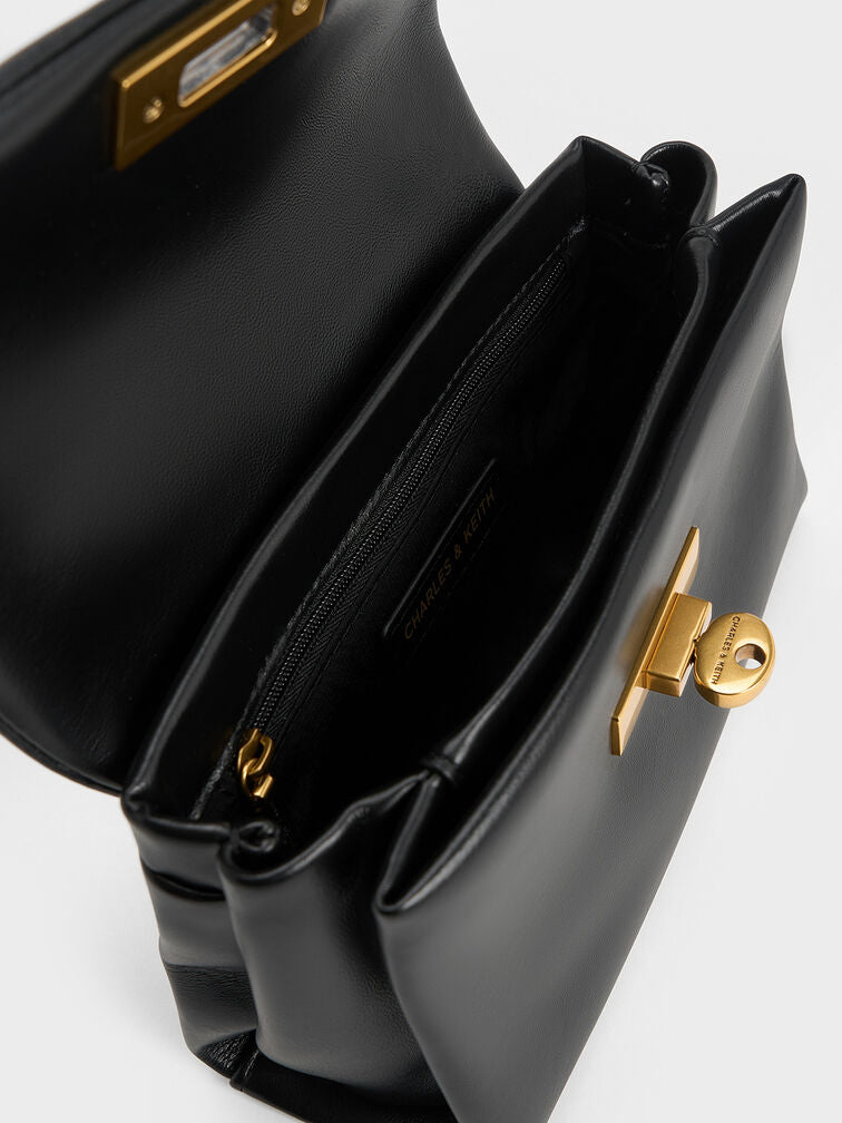 Mini Kerry Chain-Handle Crossbody Bag - Black