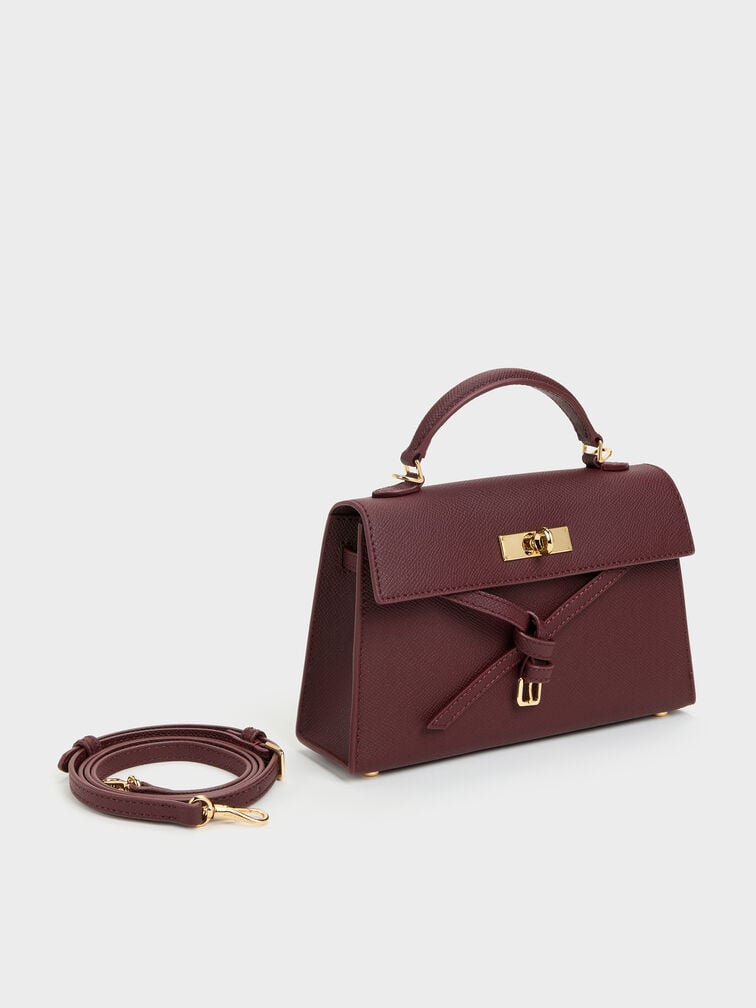 Tricha Knotted-Belt Top Handle Bag