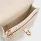 Cressida Quilted Top Handle Bag - Cream