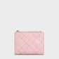 Ivette Woven Top-Zip Small Wallet - Cotton Candy Pink