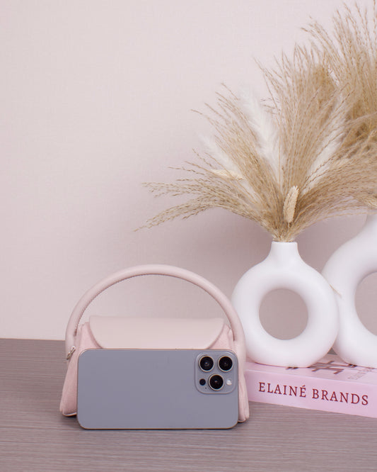 Girls' Nelly Recycled Suede Top Handle Bag - Pink