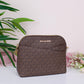Jet Set Travel Medium Logo Dome Crossbody Bag - BROWN